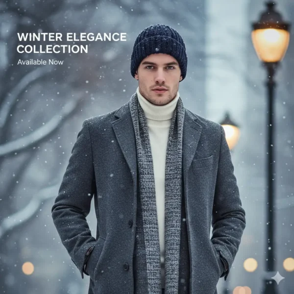 Gorro de invierno color gris, confeccionado con materiales de alta calidad, ofrece una textura suave, abrigo duradero y un ajuste perfecto que realza cualquier look urbano o formal.